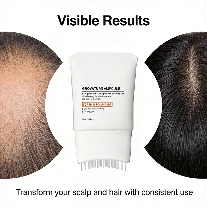 Woman Applying Hair Serum to Scalp